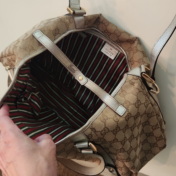 Gucci Monogram Medium Abbey Shoulder Bag  Brown - Picture 12 of 16